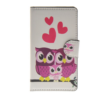 

MOONCASE Owl Pattern Leather Side Flip Wallet Card Slot Stand Pouch ЧЕХОЛ ДЛЯ Microsoft Lumia 435