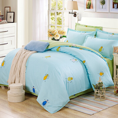 

SHENGWEI cotton bed set/bed kit (duvet cover/fitted sheet/pillow case)