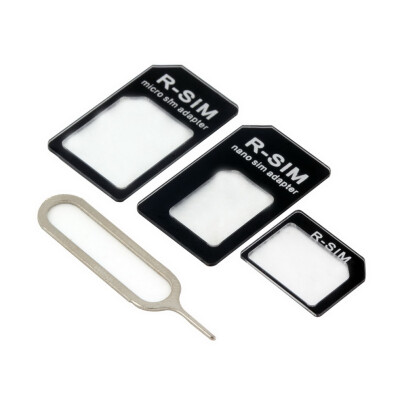 

3 in 1 Nano Sim Card to Micro Sim Card & Standard Sim Card Adapter Converter Black