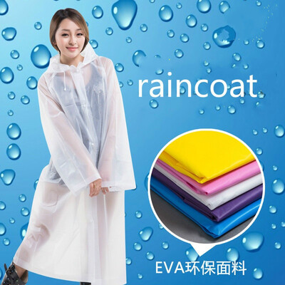 

Fashionable Color EVA Adult Raincoat Creative Raincoat Non-disposable Raincoat