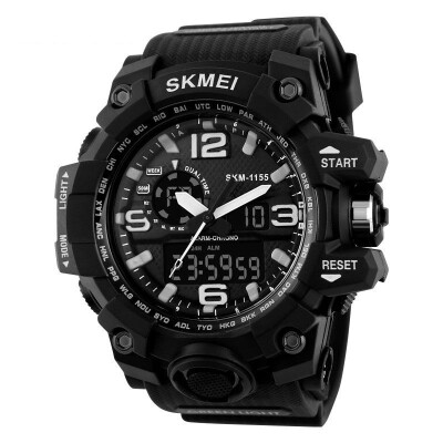 

SKMEI Large Dial Shock Outdoor Sports Watches Men Digital LED 30M Waterproof Military Army Watch Alarm Chrono Wristwatches 1155