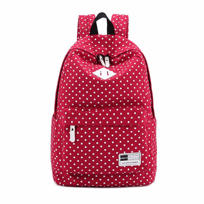 

Fashion Dot Printing Backpack for School Teenage Girls 156 Inch Laptop Schoolbag Canvas Backpacks for Women Large Capacity Bags