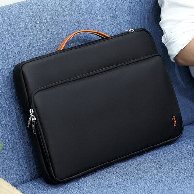 

Golf GOLF Mens Briefcase Business Casual Waterproof Nylon with Microfiber Computer Bag Large Capacity Mens Bag Multifunction Tote D8BV13955J Black