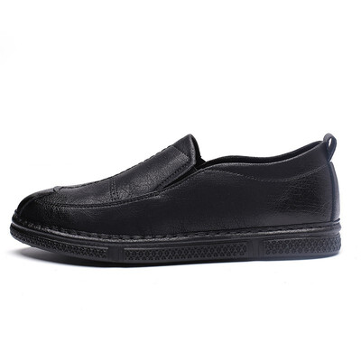 

Fashion new mens autumn without laces England casual small shoes flat bottom lightweight pedal lazy shoes