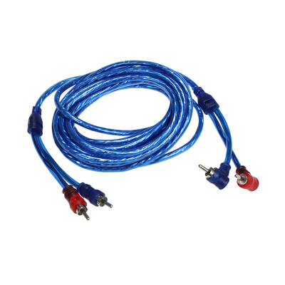 

5 Meters Y Splitter Lead Adapter Cable Connector Car Audio Cable 2 RCA to 2 RCA Plug Cable Blue