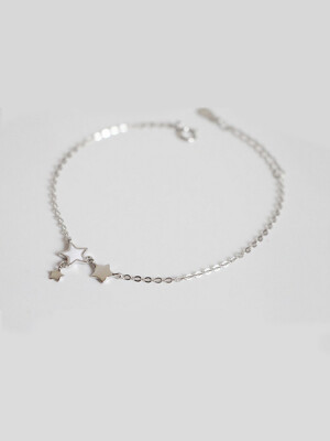 

ONICE 925 Sterling Silver Chiain Bracelet with Shiny Star WQL002