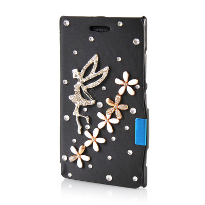 

MOONCASE Luxury Flower Crystal Leather Side Flip Wallet Pouch ЧЕХОЛ ДЛЯ Nokia Lumia 925