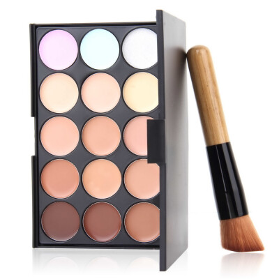 

15 Colors Contour Face Cream Concealer Palette + Brush Daily Makeup Tool Set 15 Colors