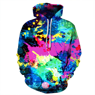 

QYDM-341 Mens Hoodie 3D Printed Women Pullover Sweater