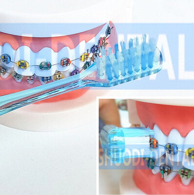 

4 Pcs Eco PP Adult Orthodontic Toothbrushes Dental Tooth Brush U Trim Hard&Soft Toothbrush Deep Clean