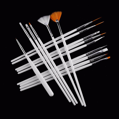 

ROSALIND 15PCSset Nail Tools Nail Brush Dotting Painting Drawing Pen Nail Art Brush Gel Polish Brushes Tools Gel Painting Pen