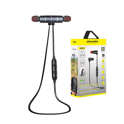 

AWEI AK3 Bluetooth Earphone Waterproof Wireless Headset Casque With Microphone Cordless Earphone Earpiece Audifonos Earbuds