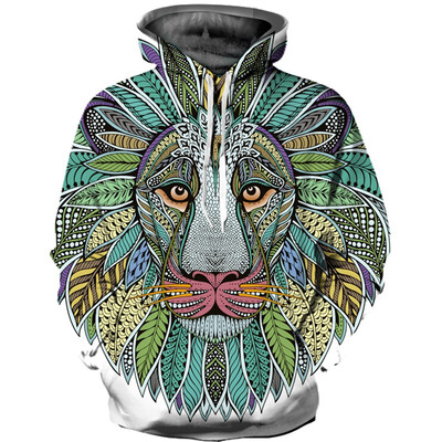 

QL-588 Mens Hoodie 3D Printed Women Pullover Sweater