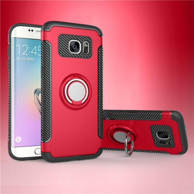 

Fecoprior Back Cover For Samsung Galaxy S7 Case Car Holder Stand Hard PC Silicon Ring Suction Bracket Celulars