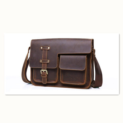 

Hand-stitched Cambridge bag High-end suede leather mens bag Mens leather shoulder bag Mens crossbody bag