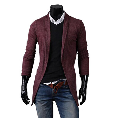 

Zogaa New Mens Cardigan Medium Length Casual Slim