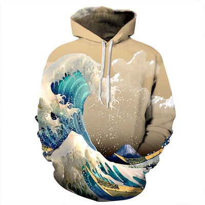

QYDM0138Mens Hoodie 3D Printed Women Pullover Sweater