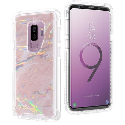

MOONCASE Samsung Galaxy S9 Marble Laser Case Series - Amber
