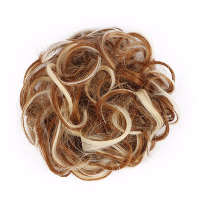 

Synthetic Chignon Hair Bun Hairpiece Curly Hair Scrunchie Extensions 30g 6Colors Black Brown Blond Wigs For Women Heat Resistant