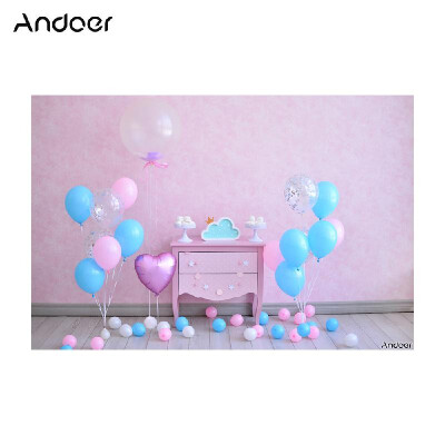 

Andoer 21 15m7 5ft Third Birthday Backdrop Cake Balloon Fireplace Window Photography Background Children Baby Girl Kids Pho