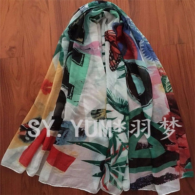 

New Fashion Summer Beach Scarves Print Desigues Women Scarf Cute Cappa Sun Block Voile Shawl Shirts