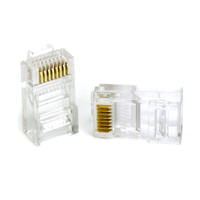 

10Pcs RJ45 Plug 8P8C UTP LAN Ethernet Gold Plated Connectors
