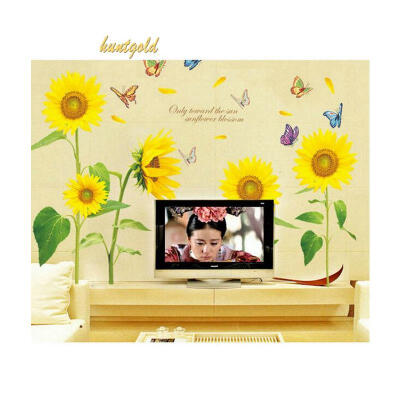 

100cm*110cm Large Sunflowers Plane Wall Paster for Baby Kids Room Decoration Wall Stickers