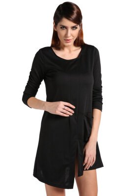 

Fashion Women's Loose Long Sleeve Casual Asymmetrical Hem Dress Pullover