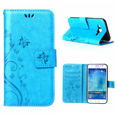 

MOONCASE Flower Pattern Premium Soft PU Leather Case Cover For Samsung Galaxy J5