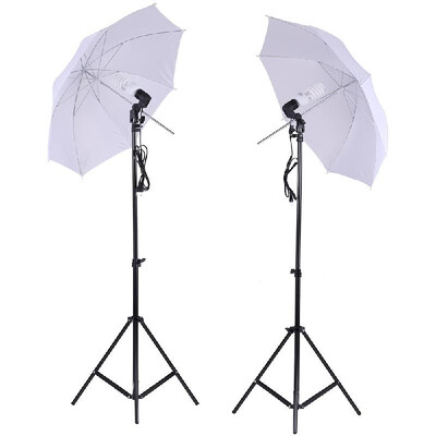 

Camera & Photo Photo Studio Lighting Kit Set 2Pcs 2 Meters 66Ft Light Stand 2Pcs 33 Inch White Soft Light Umbrella 2Pcs 45W