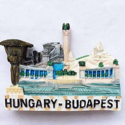 

1Pcs Creative Hungary Budapest Tourism Tourist Travel Souvenir 3D Resin Fridge Magnet Craft