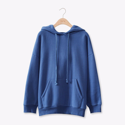 

sweatshirt female jacket hoodies cotton blend solid long sleeve autumn fall winter outwear woman top femme
