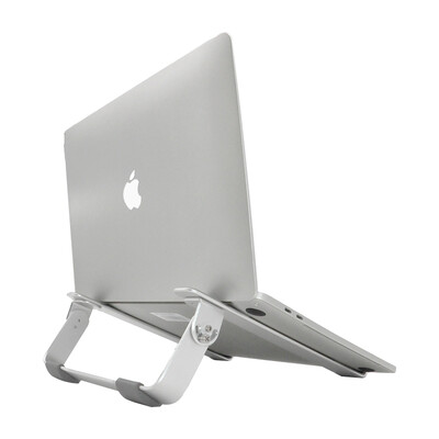 

Small aluminum alloy notebook bracket 5 file lifting computer radiator folding portable desktop increased frame protection cervical vertebra AF101 silver