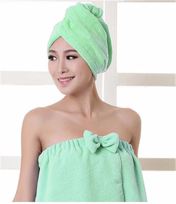 

Fashion Women Absorbent Microfiber Towel Turban Hair-Drying Shower Caps Ponytail Holder Bathing Cap Bathrobe Hat