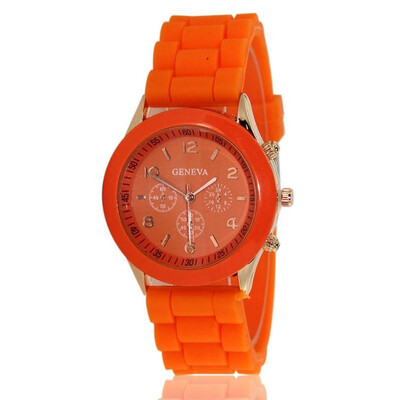 

New Men Women Geneva Silicone Rubber Jelly Gel Quartz Analog Sports Wrist Watch
