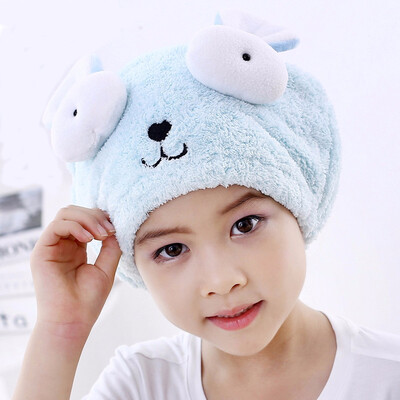 

Cute Bath Towel Hair Dry Hat Shower Cap Strong Absorbing Drying Long Velvet Ultra Soft Children s Special Dry Hair Cap Towel