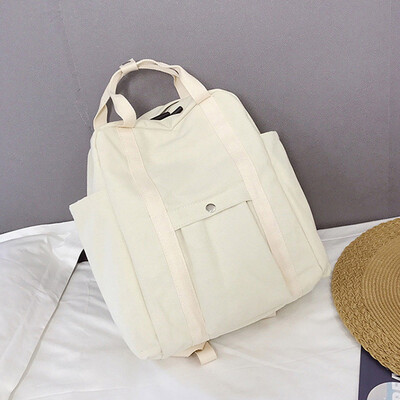 

Men Women Vintage Nylon Backpack Rucksack School Satchel Travel Hiking Book Bag