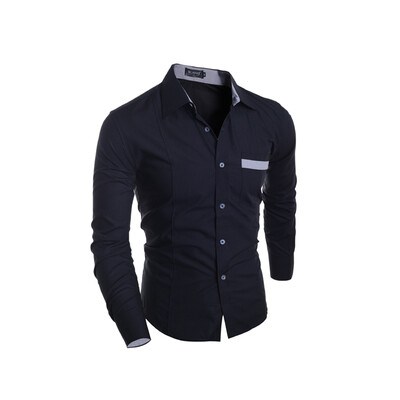 

Zogaa New Men Shirt Simple Fashion Grid