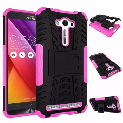 

Defender Heavy Duty Stand Silicone Grip Rugged Armor Cover for ASUS Zenfone 2 TPU Hard Case