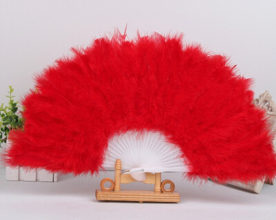 

Ball feather crafts feather fan fluffy fan performance fan color feather fan variety of colors
