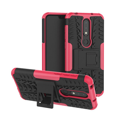 

Fecoprior Case for Nokia X6 NokiaX6 Back Cover Stand Silicon TPU PC Armor Heavy Rugged Phone Celulars Fundas Coque