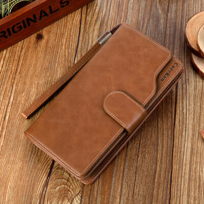 

Business men carry wallet male wallet zipper retro mobile phone large capacity multi function multi card