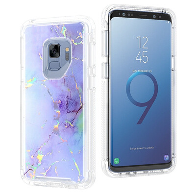 

MOONCASE Samsung Galaxy S9 Marble Laser Phone Case Series - Light Purple