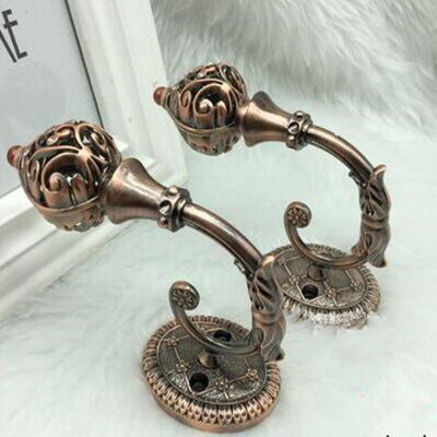 

2pcs European hollow Crystal Ball curtain holder Wall TieBack Hanger hook Curtain Accessories home decor