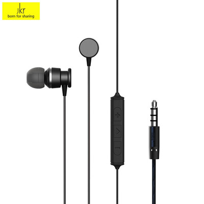 

JKR-313 In-ear Wired Earphones 35mm Line Type Dynamic Earphones With Microphone Volume Control Black Red Gray Sport Earphones