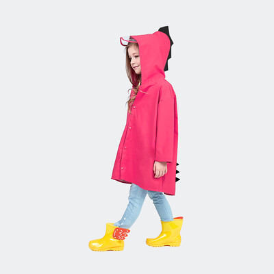 

Many beautiful memories baby children raincoat girls boys kindergarten students children children polyester cloth poncho cartoon dinosaur red XL code