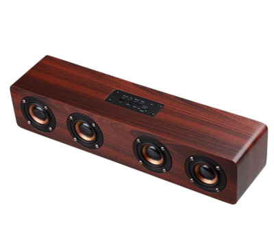 

Wooden Bluetooth speakers subwoofer 20W voice TV speakers support Bluetooth plug-in radio