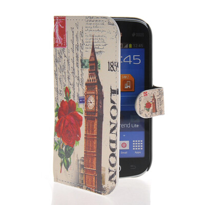 

MOONCASE Scenic Design Leather Side Flip Slot Pouch Stand Shell Back ЧЕХОЛ ДЛЯ Samsung Galaxy Trend Lite S7390 S7392