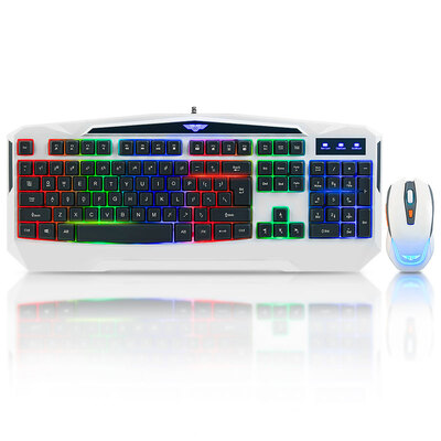 

Uplift (Newmen) T810 mechanical feel game backlit mouse and keyboard set white