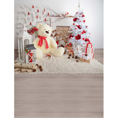 

Xmas Lovely Bear Photo Backdrop 57FT Vinyl Fabric Cloth Digital Printing Photo Background st-608